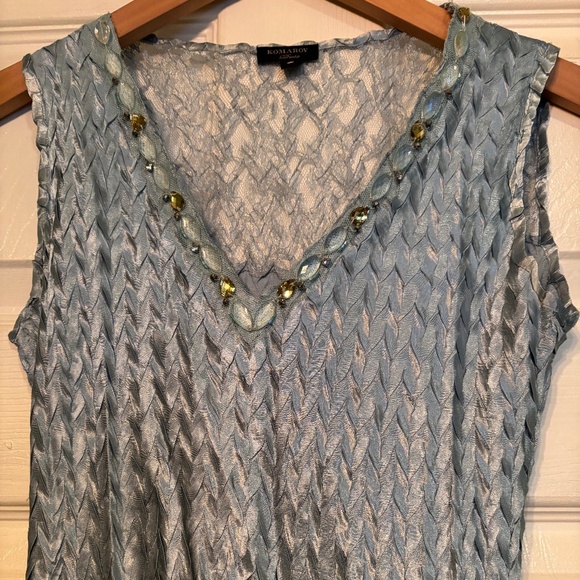 Light Blue Komarov Dress and Cardigan Set - Picture 10 of 15